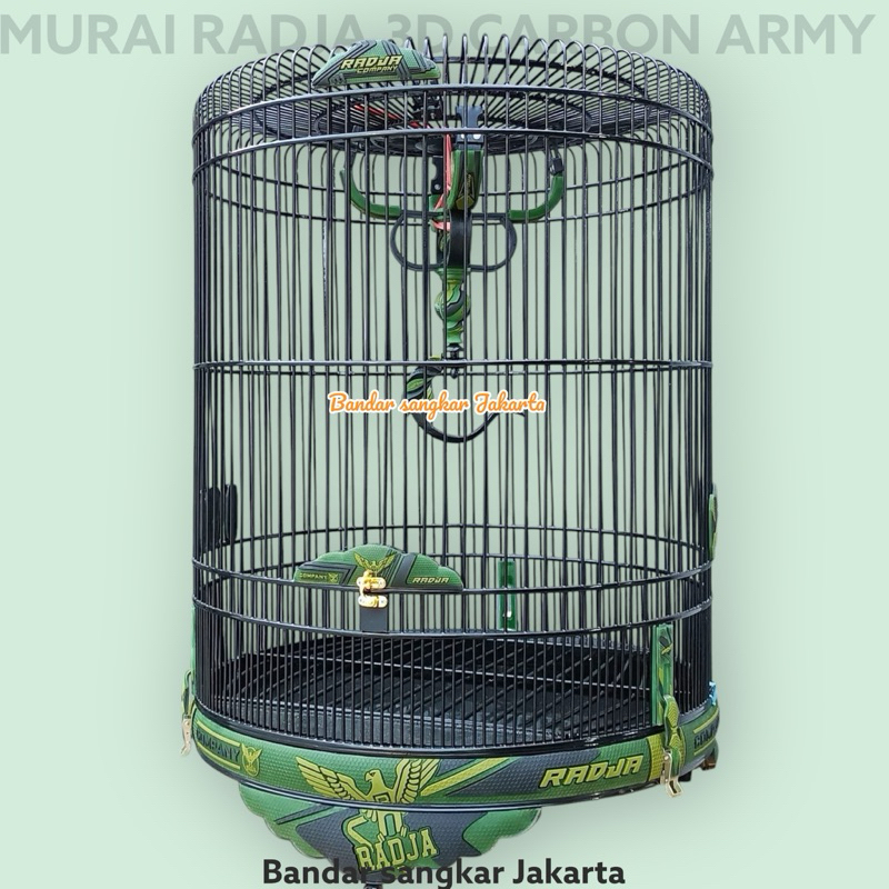 SANGKAR KANDANG MURAI RADJA 3D CARBON ARMY