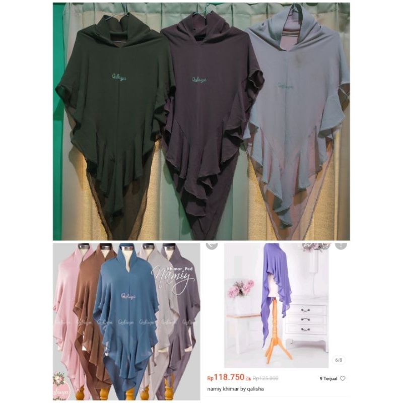 3pcs namiy khimar by Qalisya Hijab