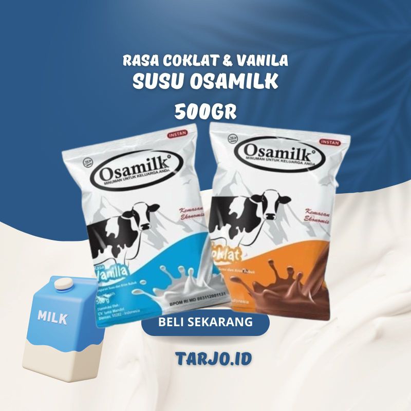 

( Promo ) - Osamilk 500gr rasa coklat & vanila - susu penggemuk badan