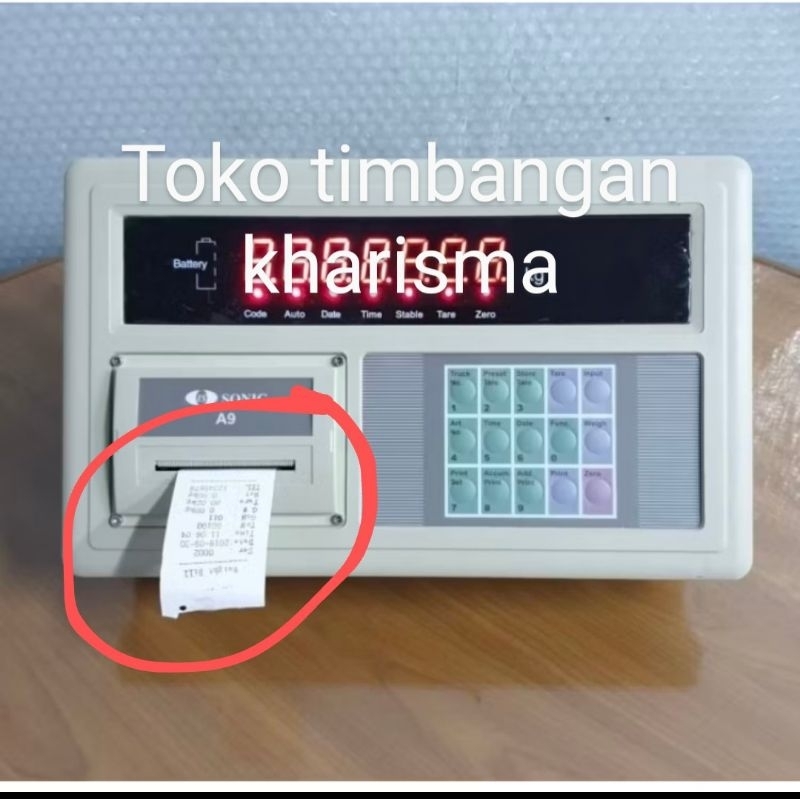 

1 paket isi 20pcs kertas printer indikator timbangan sonic a1p dan A9p