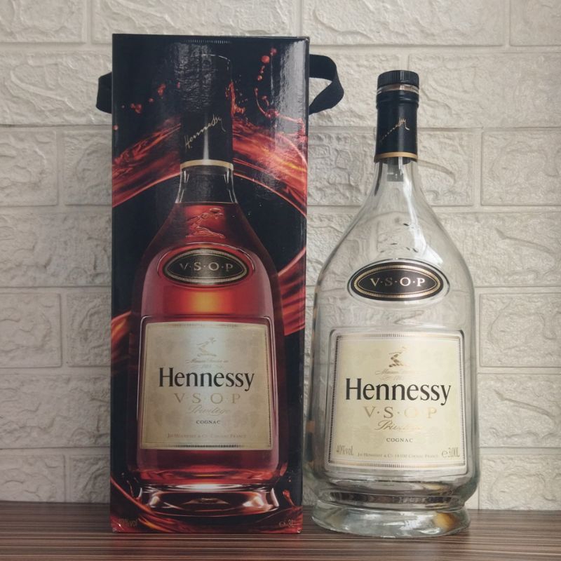 Botol Kosong Hennessy Vsop + Box 3 Liter