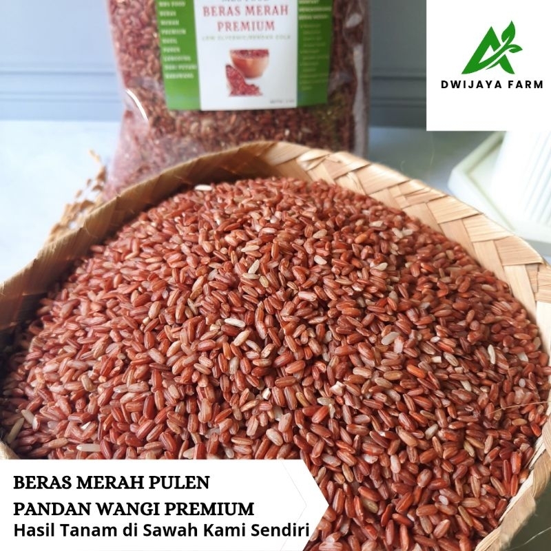 

GROSIR Beras merah pecah kulit dan sosoh pulen enak 2 Kg pandan wangi asli fresh bersih siap masak