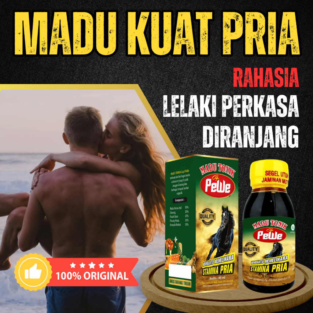 

MADU TONIK PEWE ASLI Madukuat Stamina Rahasia Pria Perkasa di Ranjang Tanpa Efek Samping 80ML