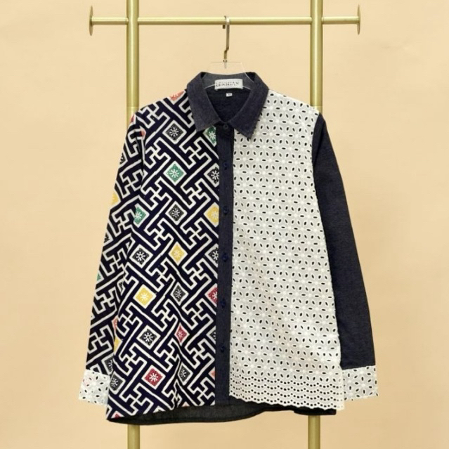 Batik Wanita SEKAR Navy