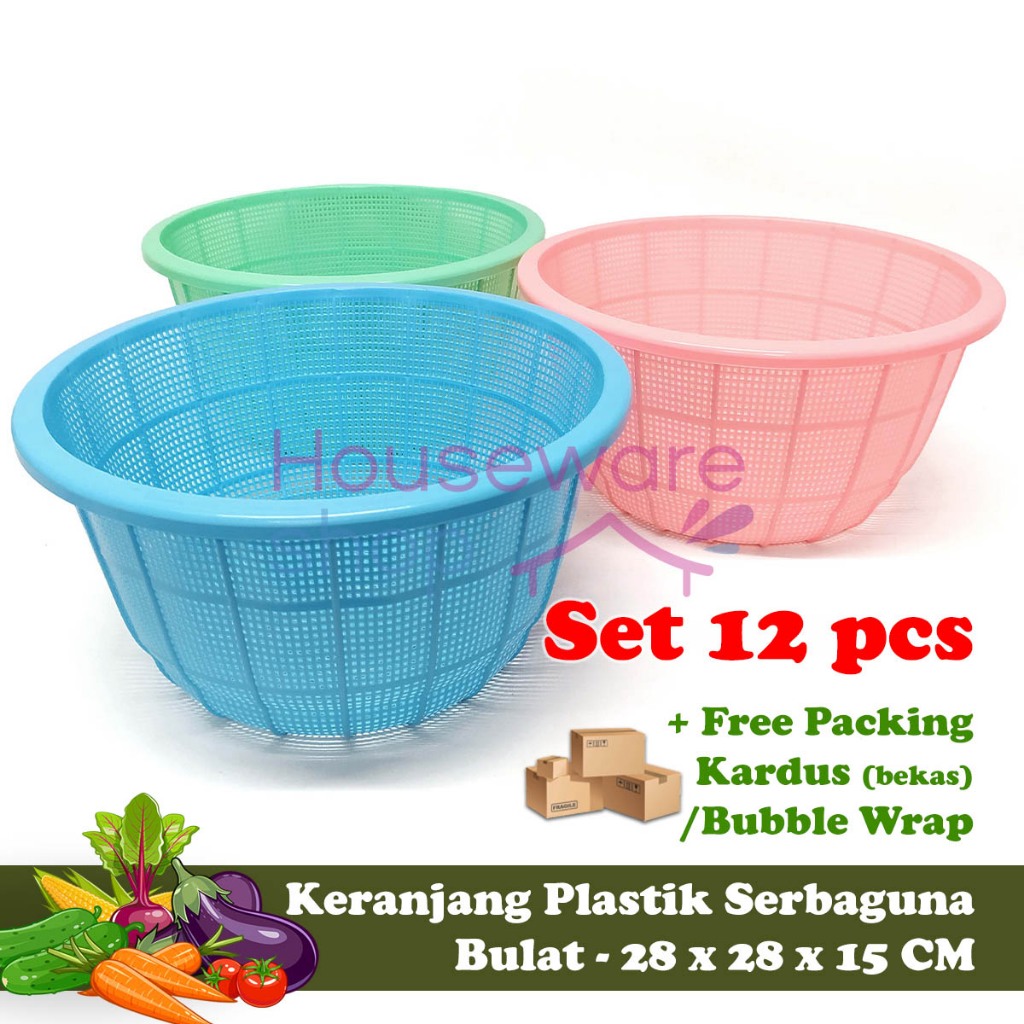 [LUSIN] Keranjang Wakul Plastik / Wakul Cengkeh - Wakul Selametan 28 CM