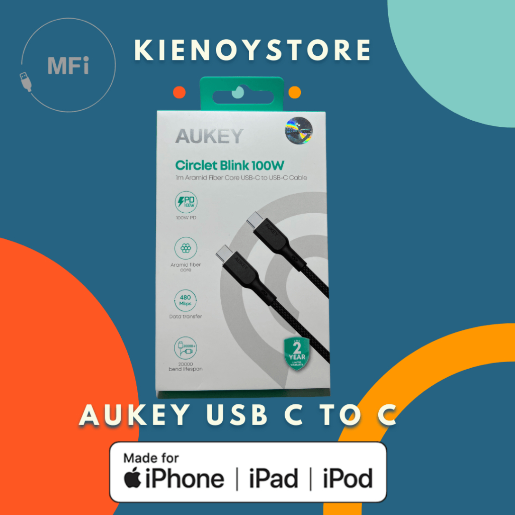 aukey kabel usb c to c mfi iphone original