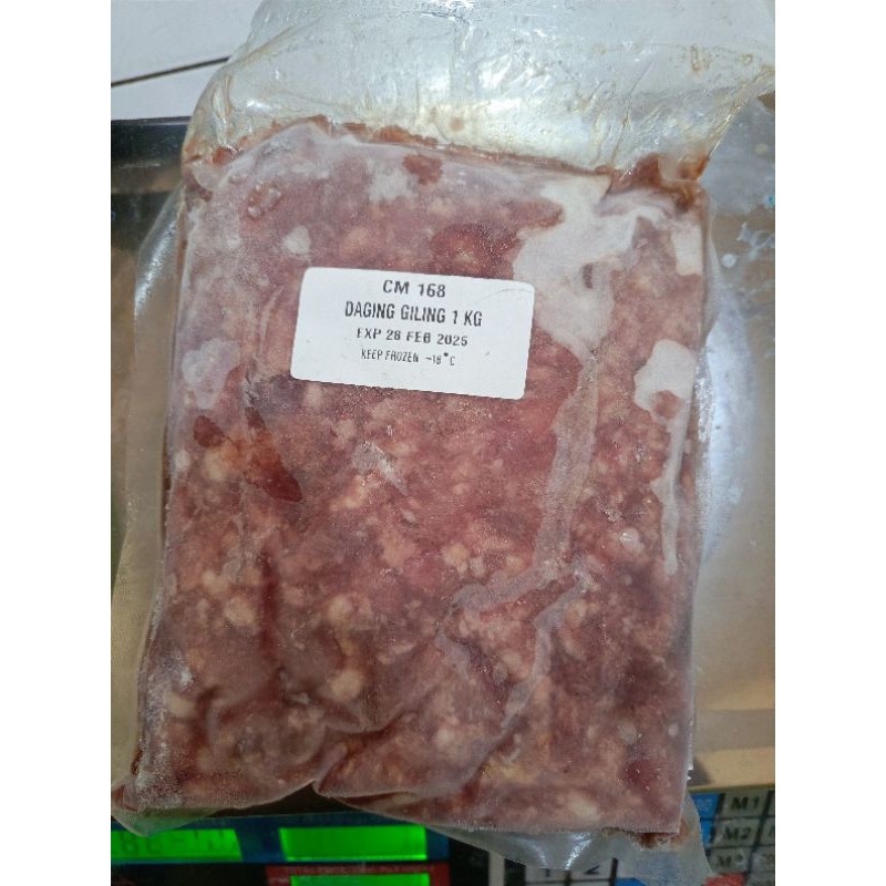 

daging Giling frozen 1 Kg Minced beef beku 1 kilo gram CM168