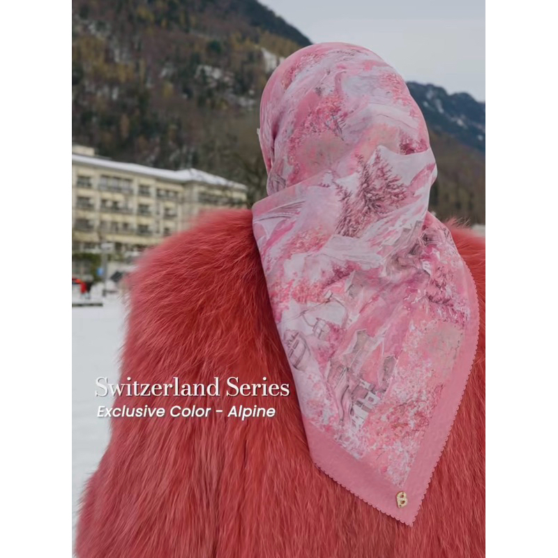 Buttonscarves Switzerland Series Swiss Buttonscarves voal NWT