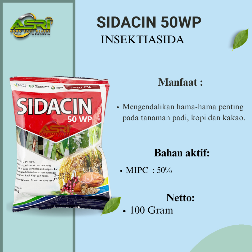 SIDACIN 50 WP 100GRAM INSEKTISIDA