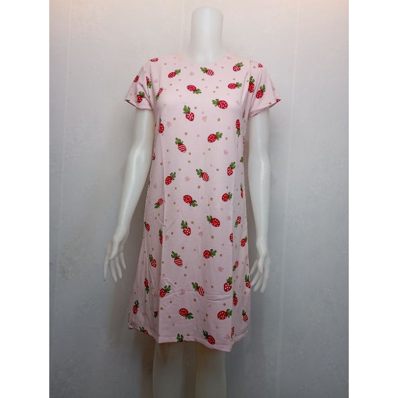 Daster kaos karakter Lemone Uk. L Baby Terry spandex