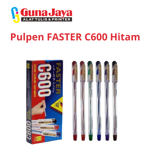 

Pulpen FASTER C600 Hitam - Pulpen FASTER C600 dengan Tinta Hitam untuk Menulis Jelas dan Lancar