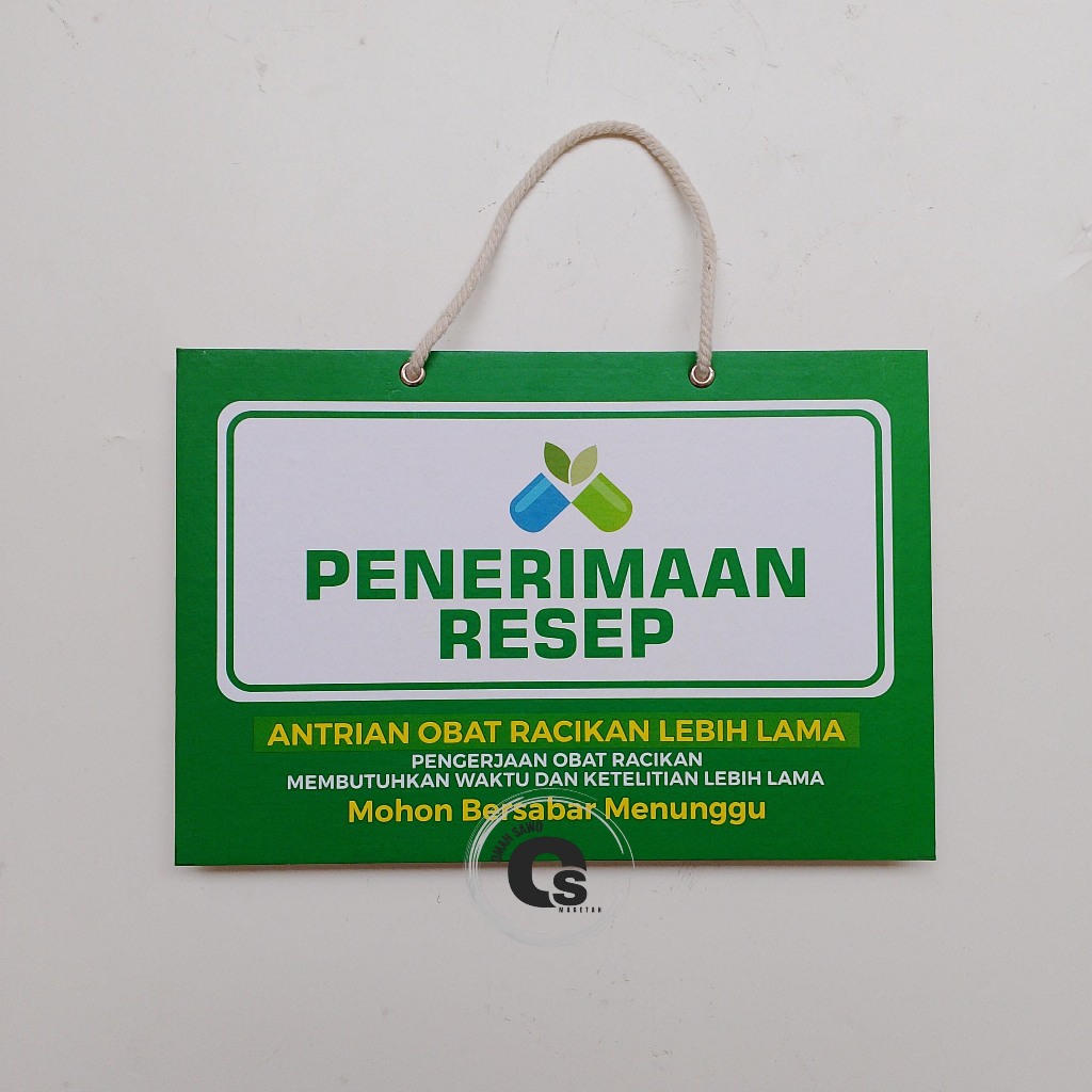 

Hard Poster Penerimaan Resep - Tempat Menerima Resep - Farmasi - Apotek