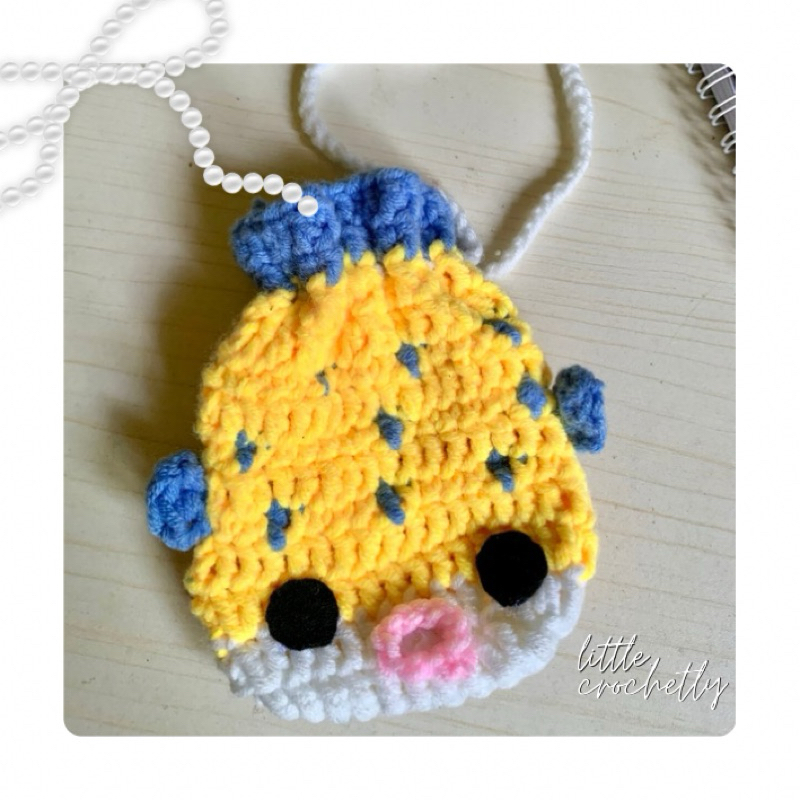 Pouch rajut puffer fish