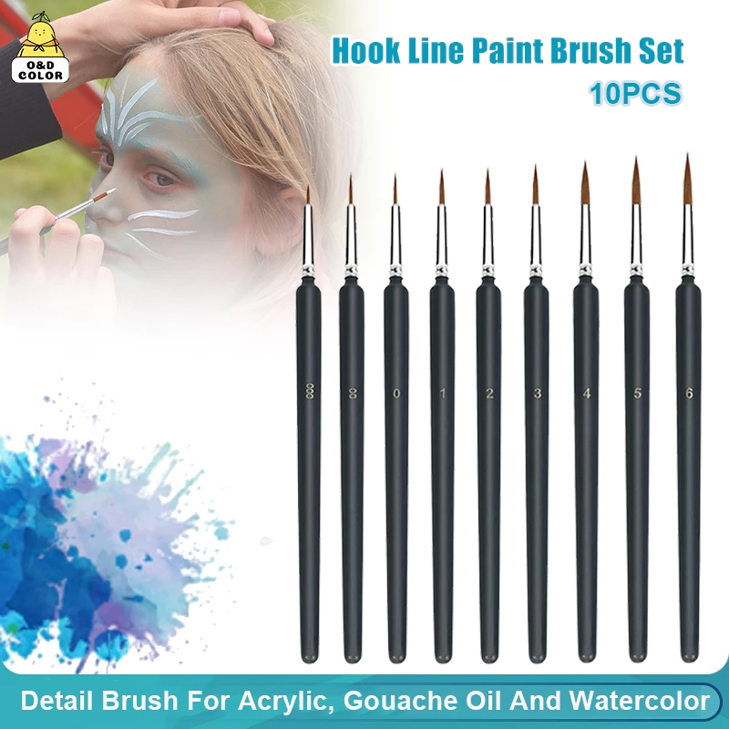 

Kuas Lukis Cat Air Bulu Serigala Profesional / Professional Pen-Type Round Watercolour Wolf Hair /