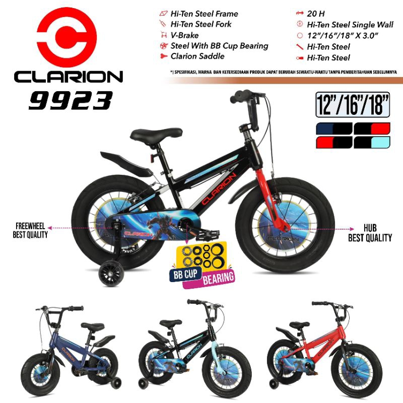 Sepeda BMX 16 inc Clarion CL 9923 Ban Jumbo 3.0 Sepeda Murah