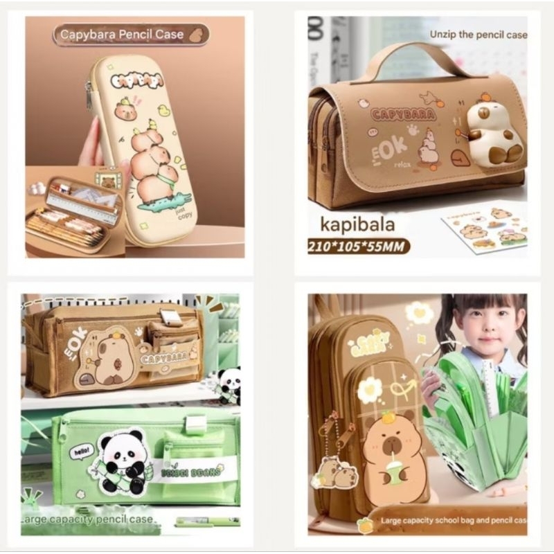 

kotak pensil pencil case karakter capybara