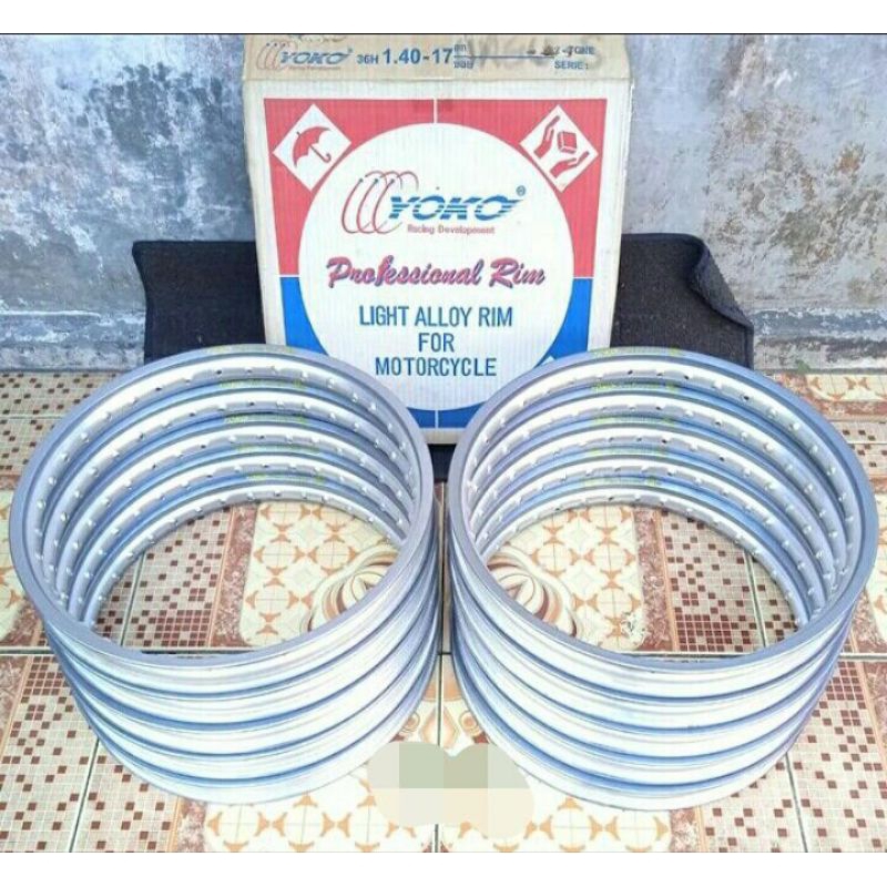 Velg YOKO Original Thailand uk 140 140 Ring 17 two tone abu² silver (New old stock)