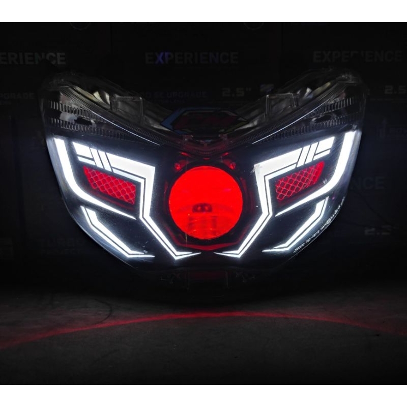 BILED HEADLAMP SET LAMPU DEPAN SET CUSTOM BILED AES EXPERIENCE LAZY EYES YAMAHA NMAX OLD