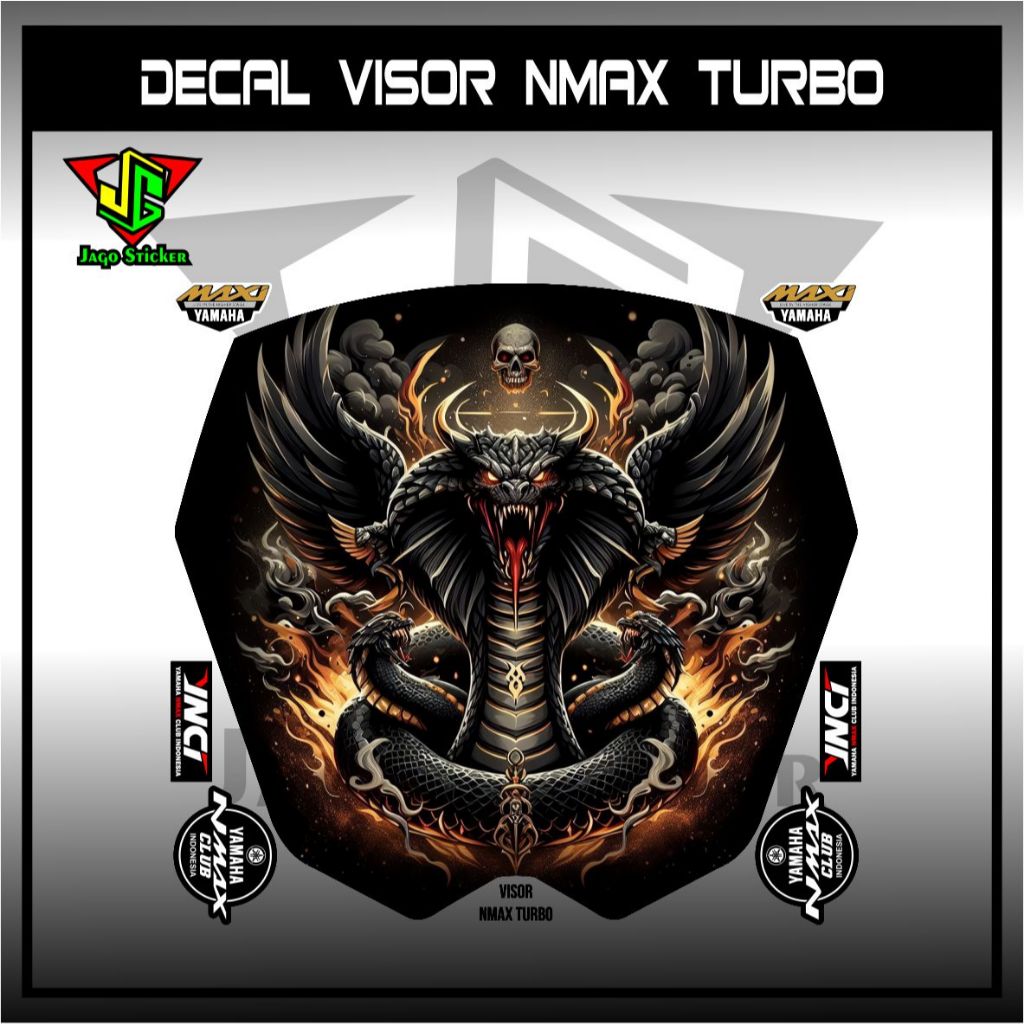 Stiker Decal Visor New NMAX TURBO GRAFIS / STICKER DECAL NMAX TURBO / DECAL VISOR NMAX TURBO