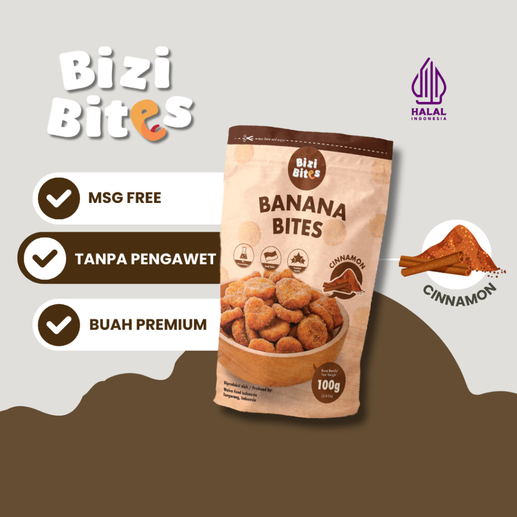 

BANANA BITES | Chips Pisang Cinnamon Sugar 100 Gr