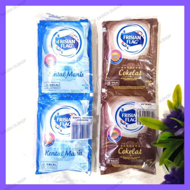 

Bendera kental manis coklat/putih isi 6 sachet