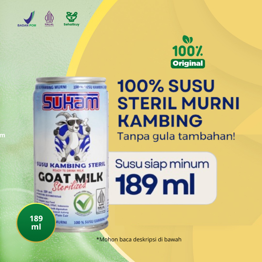 

SUKAM Susu Kambing Steril Pertama di Indonesia - rendah gula dan tinggi kalsium 189 ml