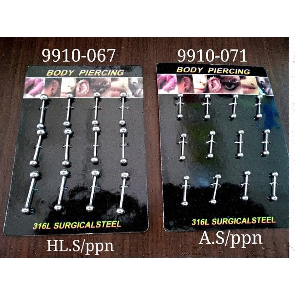 GROSIR ANTING PIERCING SILVER BESAR KECIL