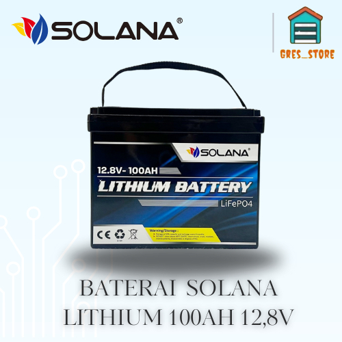 SOLANA BATTERY LITHIUM 100AH 12.8V - AKI LITHIUM SOLANA ORIGINAL 100AH 12.8V