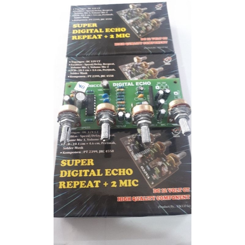 KIT ECHO DIGITAL REPET+2MIC & KIT DEHUGOS ECHO DIGITAL 2POT