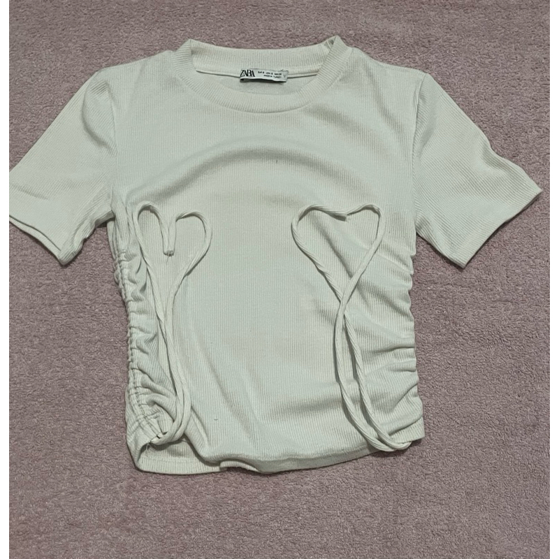 ZARA kaos semi crop (boleh nego)