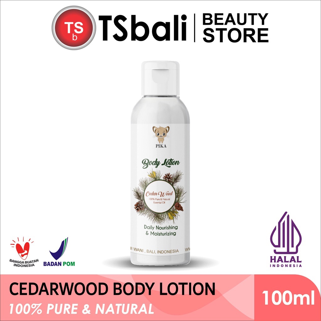 Body Lotion Essential Oil Cedar Wood Pika 100%Murni 100ML