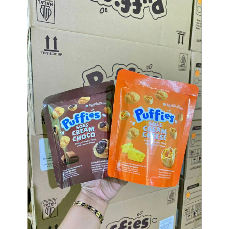 

Puffies soes kartika sari 33 gr keju coklat