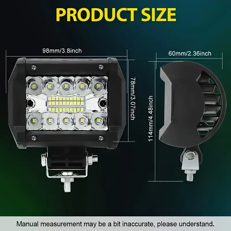 2 Lampu Sorot Tembak LED Bar Tembak LED 60 Watt Mobil Motor 60W 12 Volt Worklht