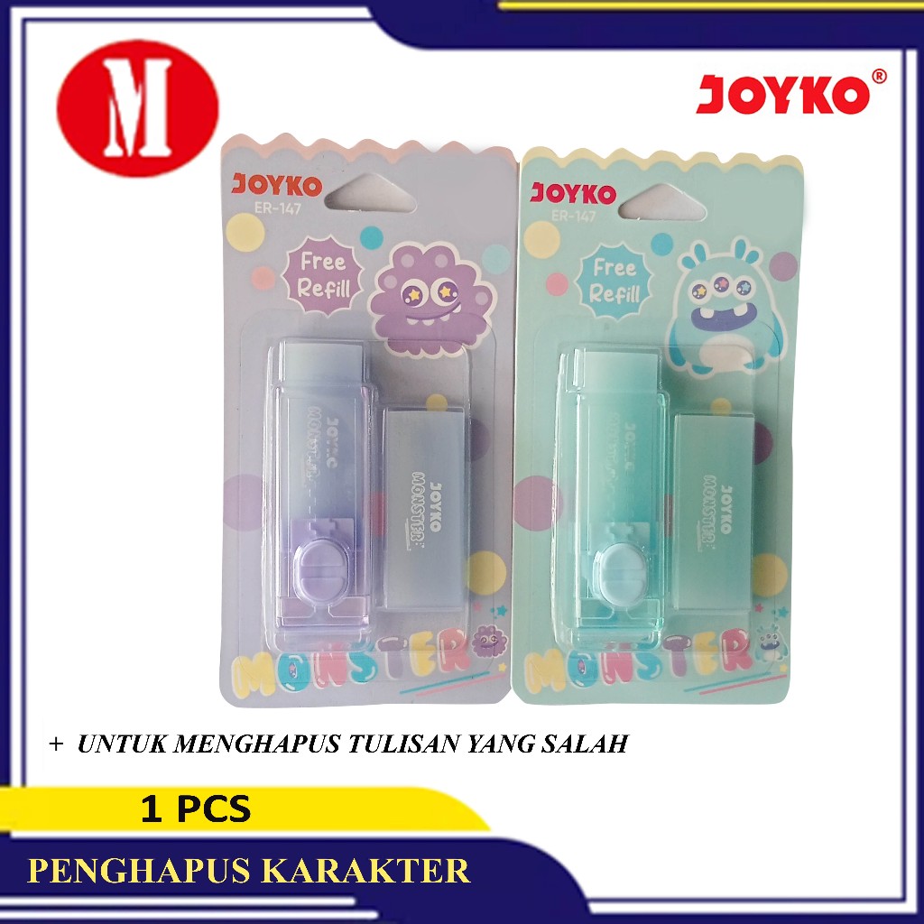 

Penghapus Joyko Karakter Monster Free Refill ER-147