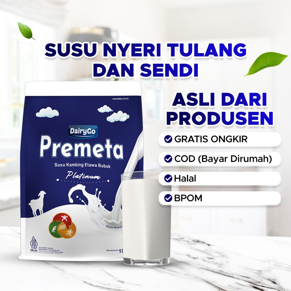 

Susu Kambing Etawa Bubuk Platinum 1kg bantu atasi nyeri tulang dan sendi osteoporosis dan bantu menambah nafsu makan penggemuk badan