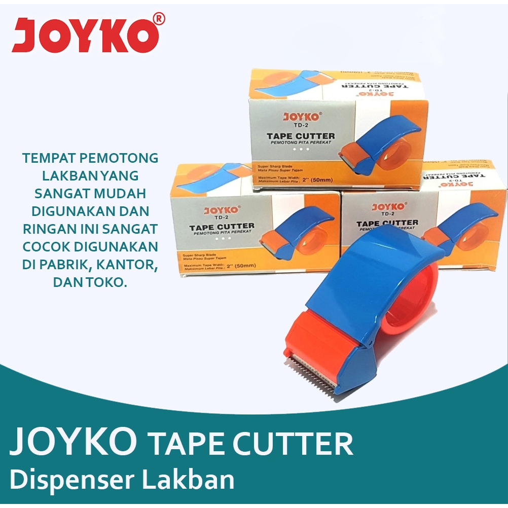 

COD Joy KTB Tape Cutter Joyko TD-2 Dispenser Lakban Alat Pemotong Lakban 48mm