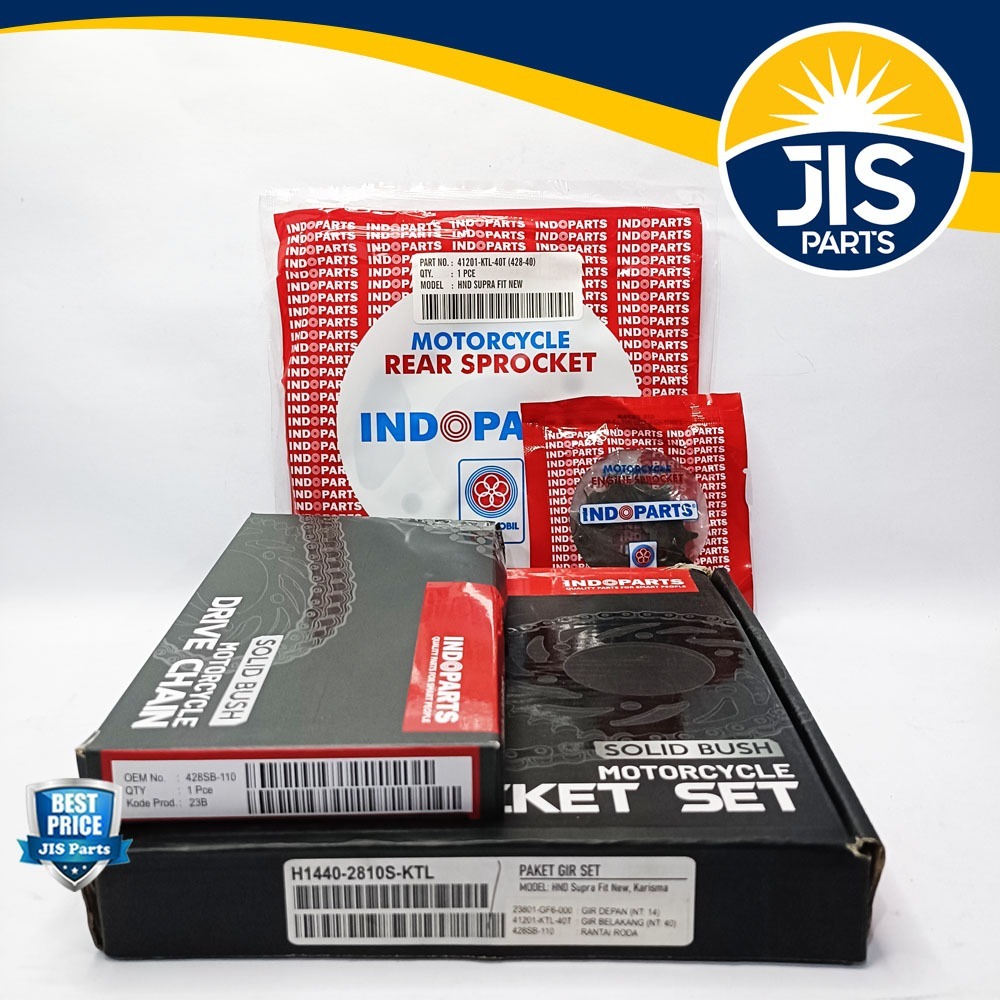 GIRSET GEARSET GIR SET PAKET SUPRA FIT NEW 40 KARISMA SUPRA X 125 GEAR 40 INDOPARTS