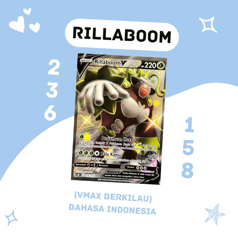 Rillaboom V SSR SC3B 236/158 Pokemon TCG Indonesia