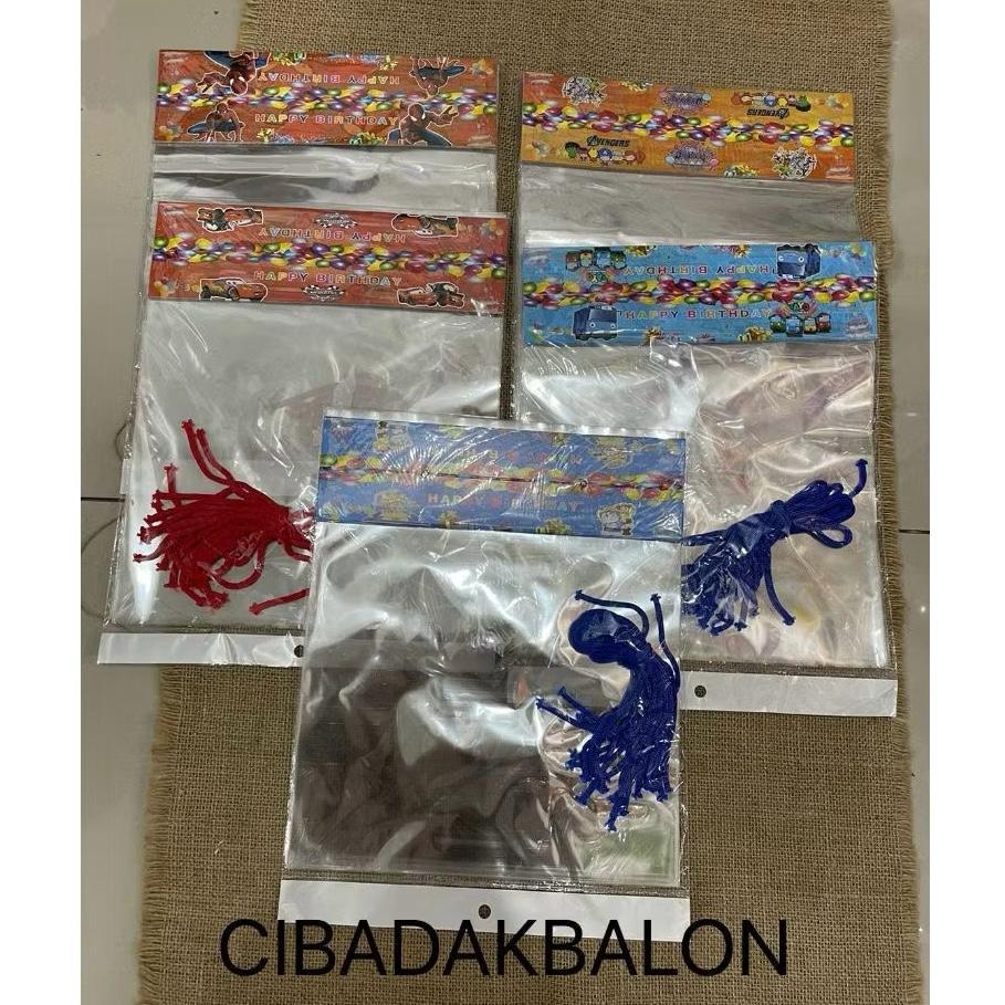 

Plastik Bingkisan Ulang Tahun Karakter BOY / Plastik Opp Tali / Plastik Bingkisan Pesta / Birthday Party Plastic Snack