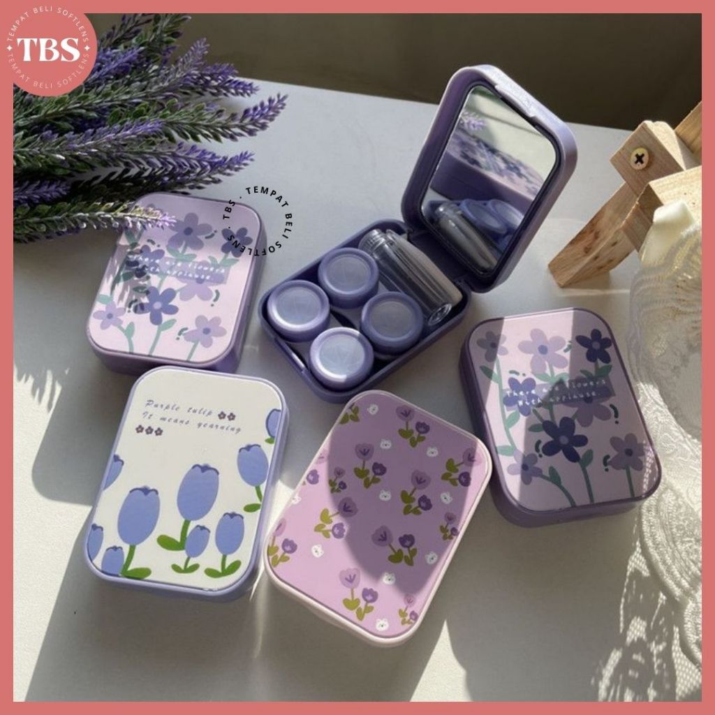 TEMPAT SOFTLENS "2IN1 FLOWER" / KOTAK SOFTLENS / WADAH SOFTLENS / TRAVEL KIT / CASE SOFTLENS / LENSC