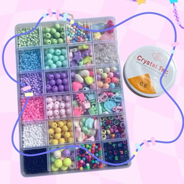 NLSY - DIY Mote Manik - DIY Beads KIT - DIY Cincin Gelang Kalung - Mainan Edukasi