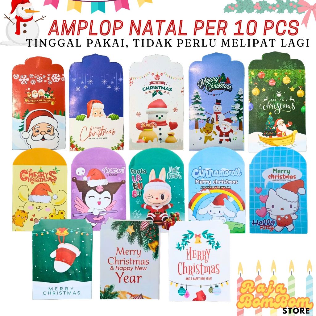 

Amplop natal isi 10 pcs angpao tinggal pakai tidak perlu melipat