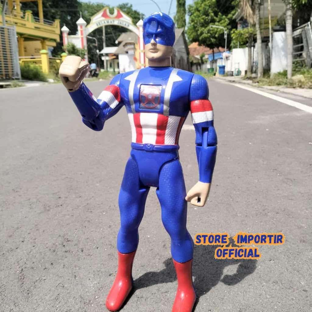 Mainan Robot Manusia Superhero 44 05020/SH6 Captain Amerika | Mainan Figure Ada Music Dan Lampu Meng