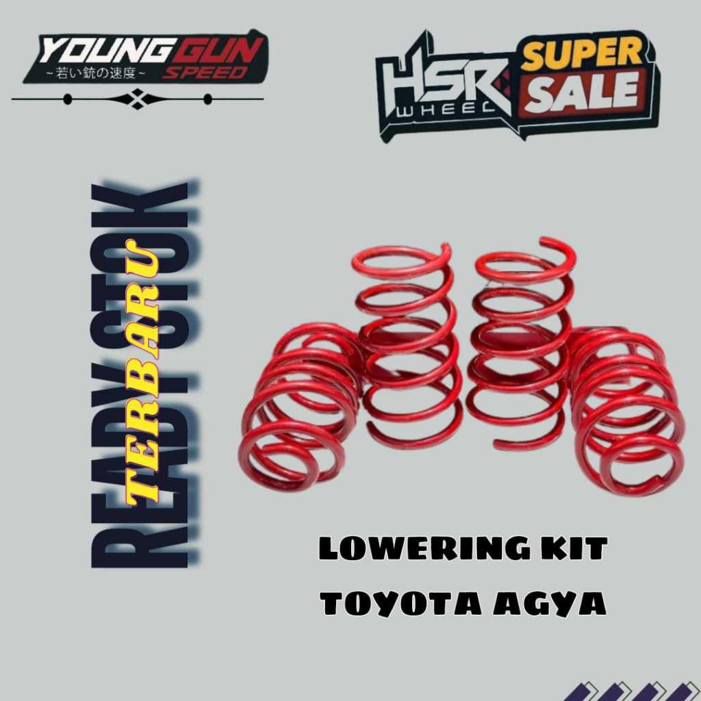 Per Ceper Depan Belakang Toyota Agya Lowering Kit Hsr Wheels