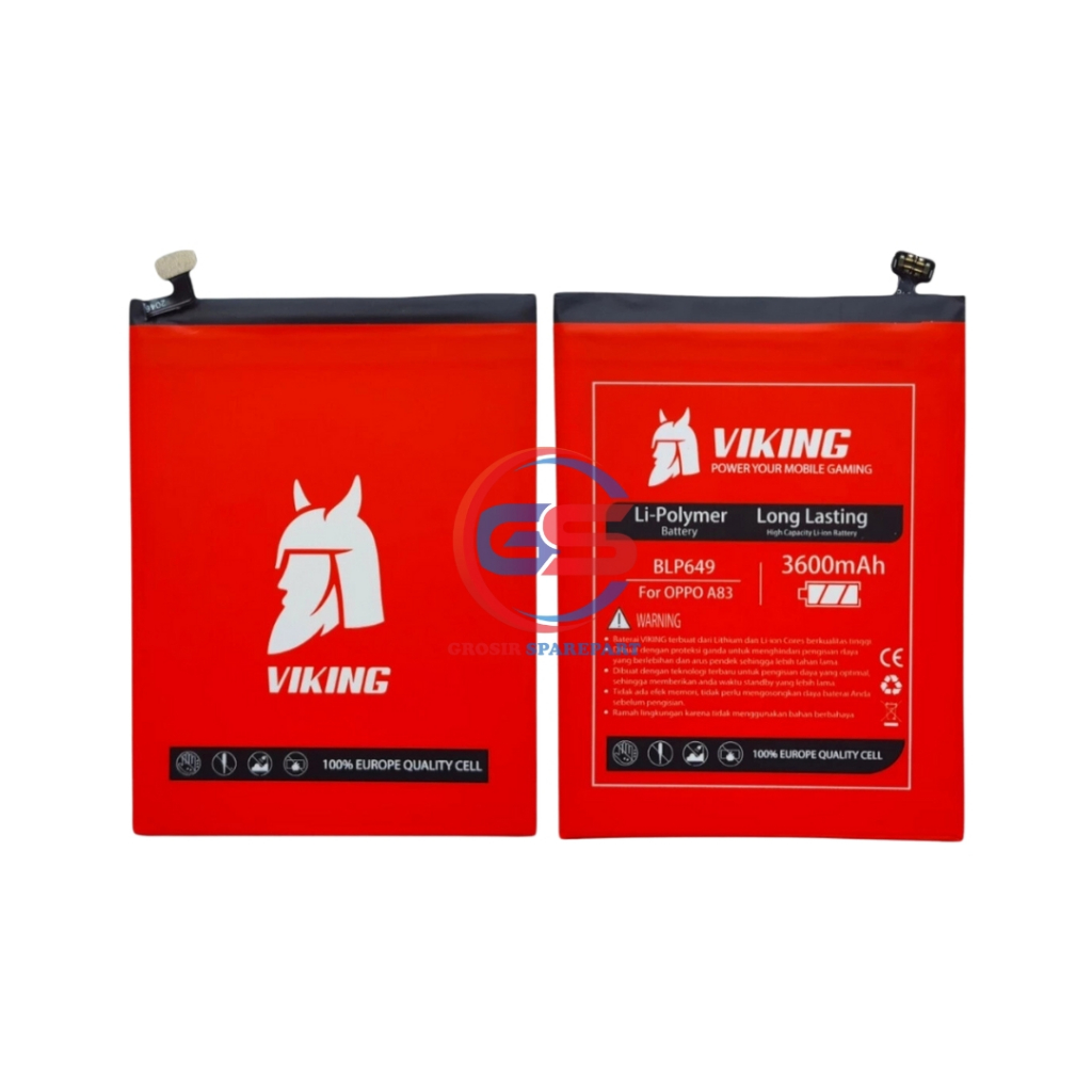 BATERAI / BATTERY / BATRE OPPO A83 / BLP-649 VIKING DOUBLE POWER