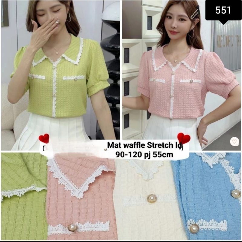 Atasan renda pita 293 waffle bangkok