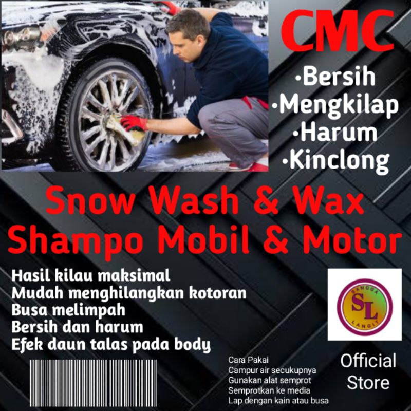 Shampoo Cuci Mobil & Motor Cmc Snow Wash & Wax Sabun Salju Terbaik