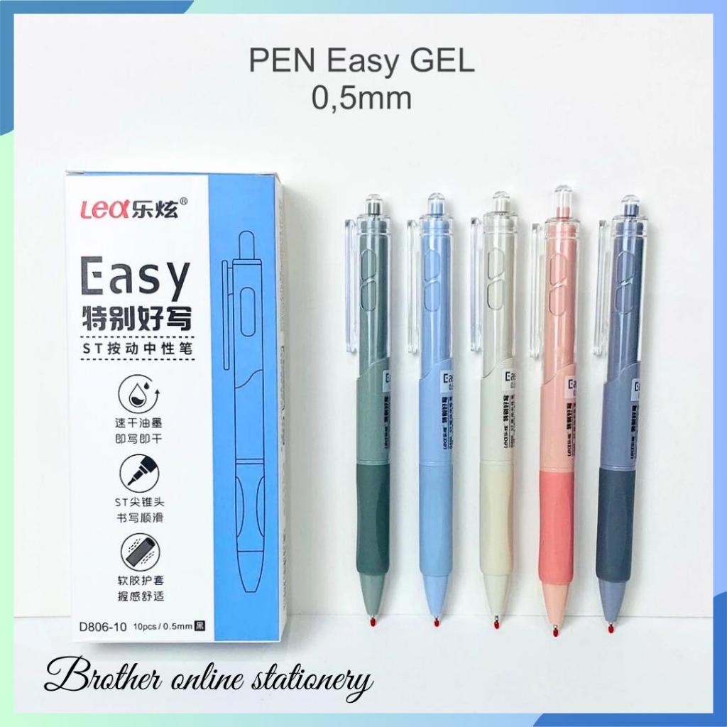 

BOS Pen Gel 0.5 Cetek/Balpen Jel Cetek Tinta Hitam/Bolpen Easy Gel