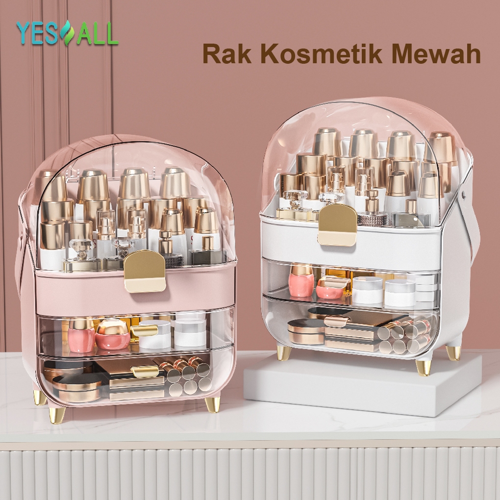 HANAFYU66 YESALL RAK SKINCARE PORTABLE AESTHETIC ANTI DEBU SERBAGUNA - RAK MAKEUP KOSMETIK ESTETIK