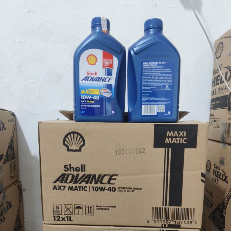 HARGA GROSIR OLI SHELL ADVANCE AX7 MATIC 1L 1 DUS ISI 12BOTOL